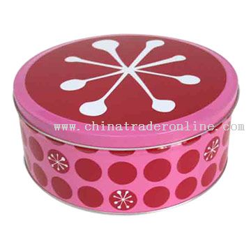 Christmas Holiday Round Tin from China