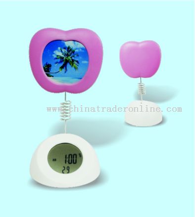 apple shape photo-frame alarm clock