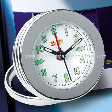 Shiny silver Desk Clock from China