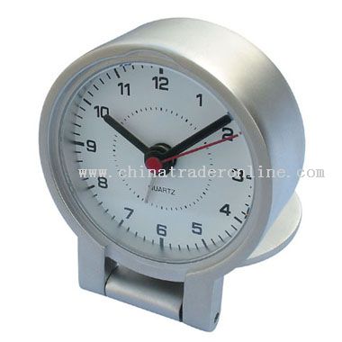 matt silver Desk Clock