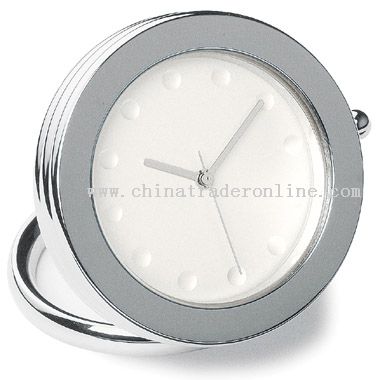 shiny silver Desk Clock