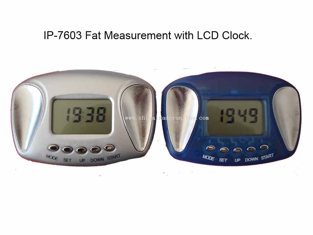Fat measurement with LCD clock from China