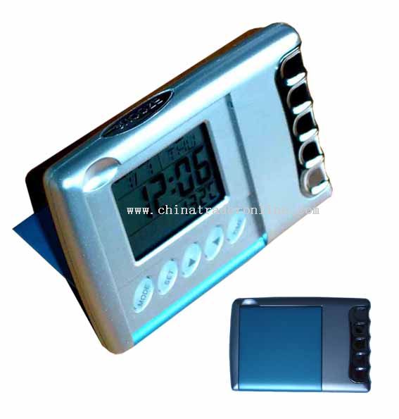 LCD clock with thermometer