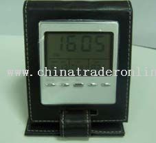 Pocketbook with Multifunction Digital Clock