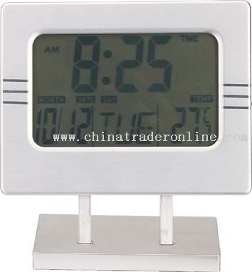 Table digital clock in metal case from China