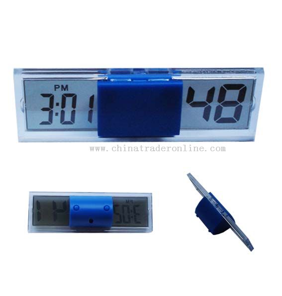 double side transparent LCD clock from China