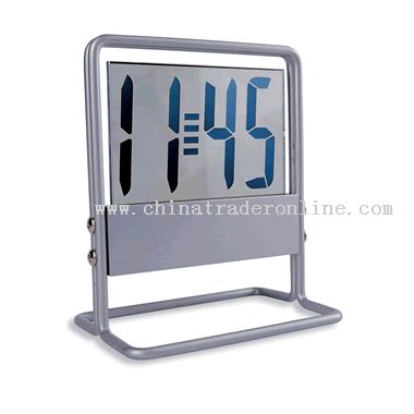 metal stand LCD clock