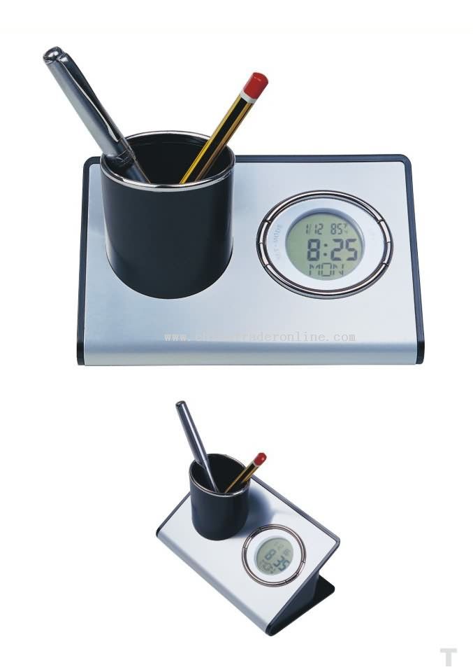 CLOCK PEN-HOLDER MULTIFUNCTIONAL BOX