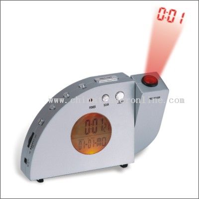 Radio clock with projection function