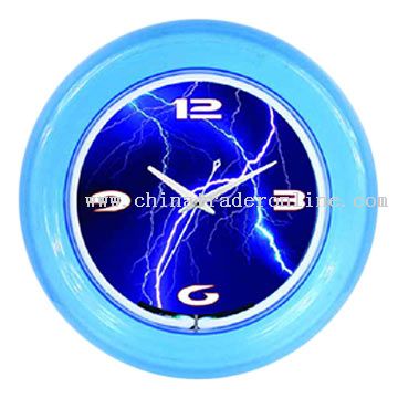 Wall Clock with Neon Light