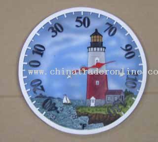 12inch Poly Thermometer Wall Clock