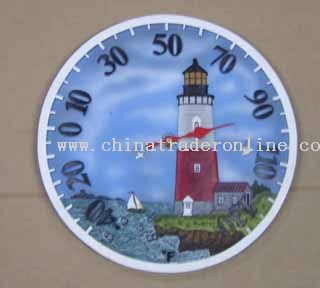 12inch Poly Thermometer Wall Clock from China