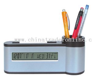 Pen Holder, Name Holder with clock