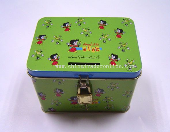 Metal coin bank from China