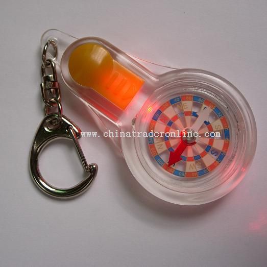 Key Chain with Transparent Compass from China