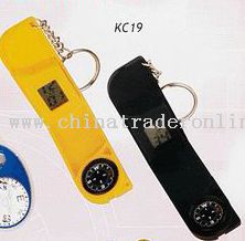 W/COMPASS&LCD CLOCK Keychain from China