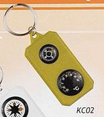 W/COMPASS&THERMOMETER Keychain