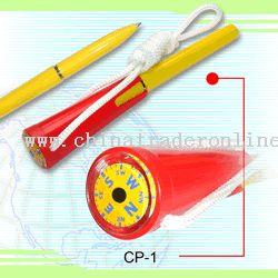 Compass Pen with neck cord Pen