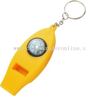 Whistle Compass Key Chain from China