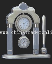 Crystal Desktop Clock Form One with Pen holder from China