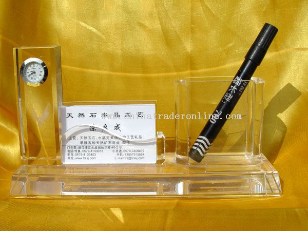 Crystal Pen and name card Holder Office Supplies from China