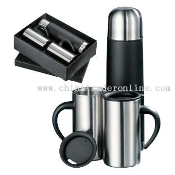 Flasks and Mugs Gift Set