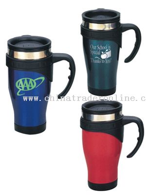 Plastic Mug With Steel Rim