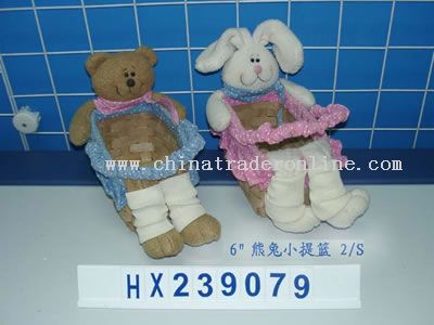 bear&hare basket 2/s