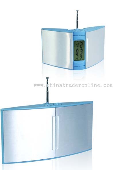 Clock radio with large space for logo from China