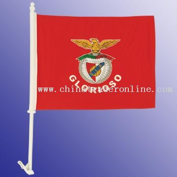 High-Quality 2-ply Car Window Flag With Clip Attachment from China