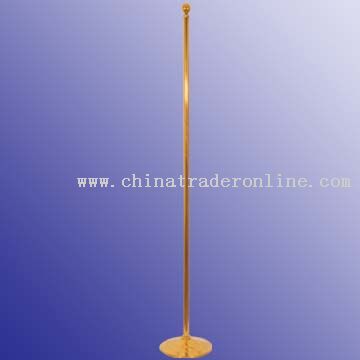 Office flag pole & base, stainless steel & titanium-gold plating from China