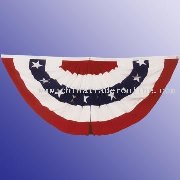 Pleated Full Fan Bunting(with stars), T/C Cloth from China