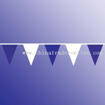 Bunting 30 x 40 cm triangles, PE thickness 80 microns, 2.3 pcs per meter, 45 meters