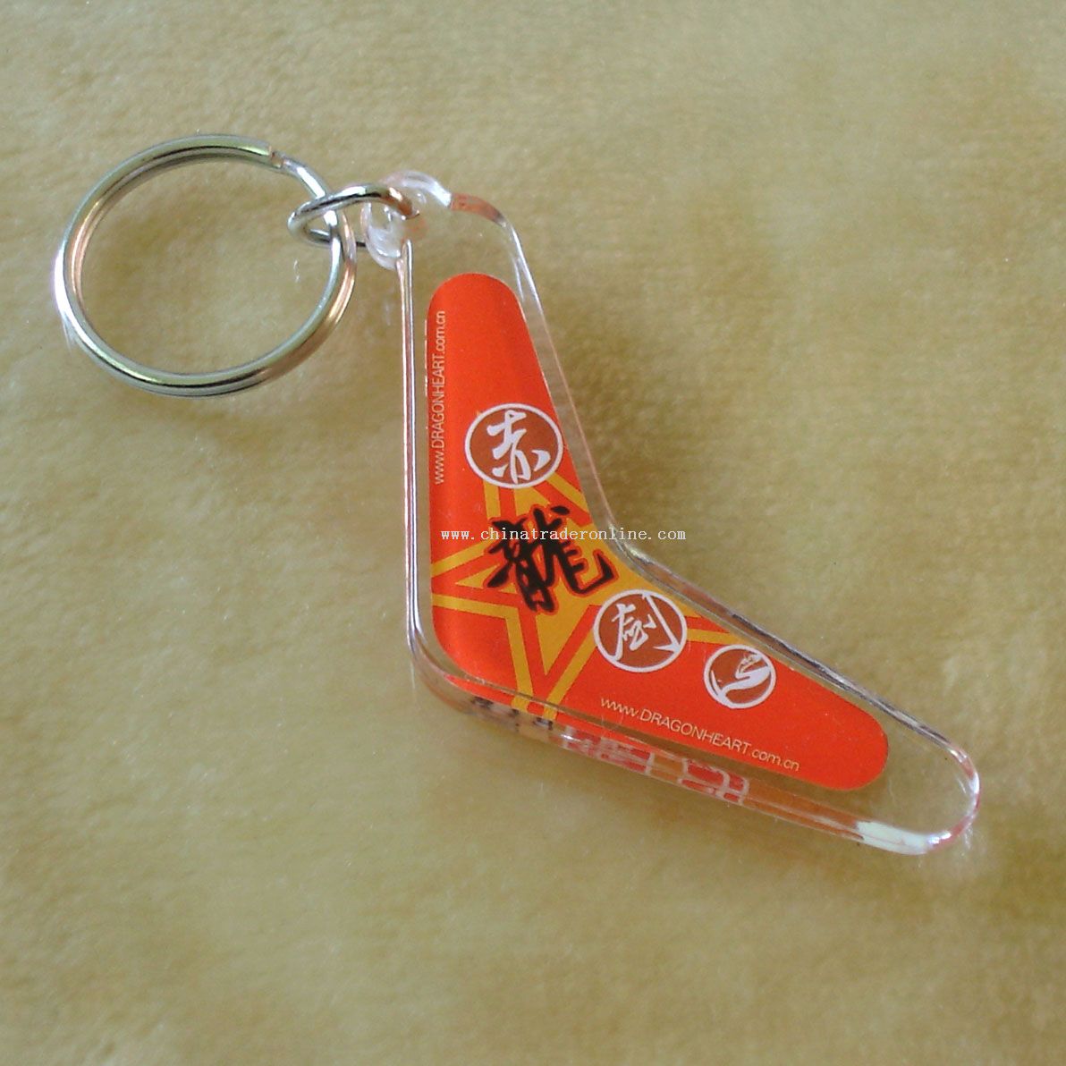 Acrylic solid keychain from China