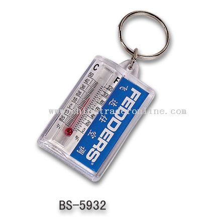 Advertising Acrylic Keychain with Thermometer