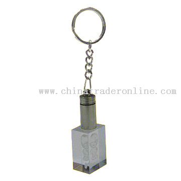 Button Crystal Key Tag from China