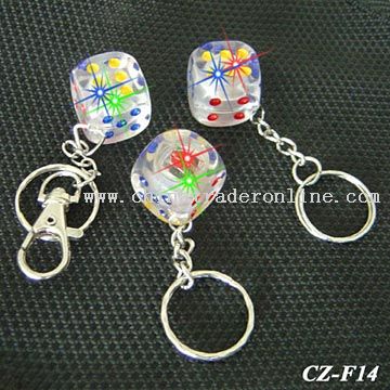 Flashing Dice Key Chain from China