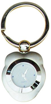 Metal Key Chain With Clock