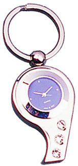 Metal Key Chain With Clock