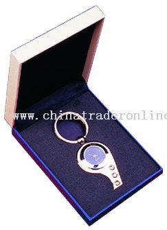 Metal Key Chain With Clock