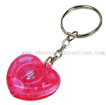 LED Light-Up Heart Key Chain