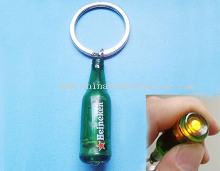 Bottle-Shaped LED Keychain Light