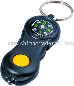 LED Light-Up Key Chain With Compass
