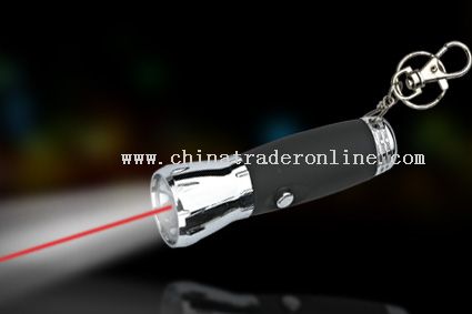 LEDs with 1laser keychain Torch from China