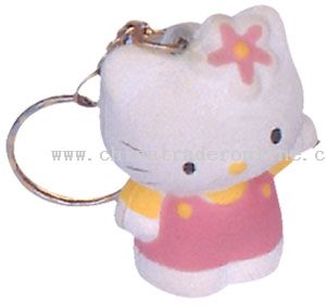 PU Kitty Cat Key Chain from China
