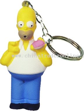 PU Simpsons Father Keychain from China