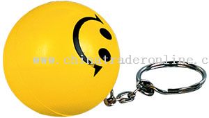 PU Smiling Face Keychain