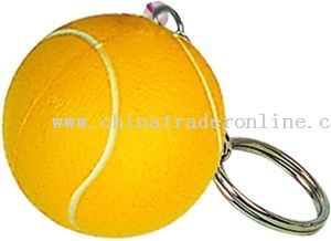 PU Tennis Ball Keychain