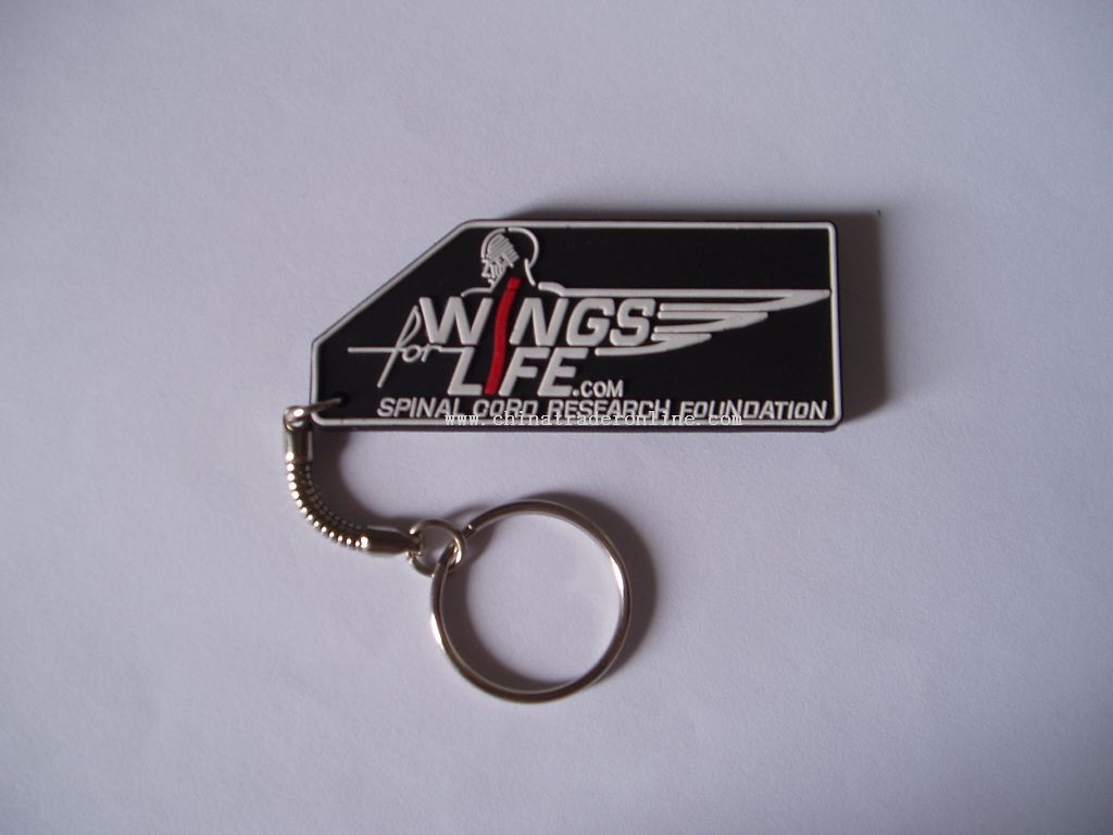 Soft PVC double side keychain