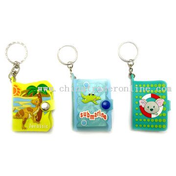 Soft PVC Key Chains with Mini Memo Pads